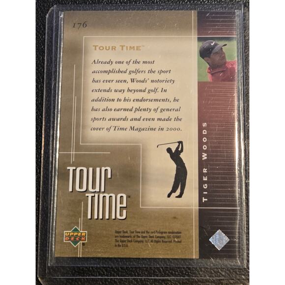 2001 Upper Deck #176 Tiger Woods - Picture 2 of 2